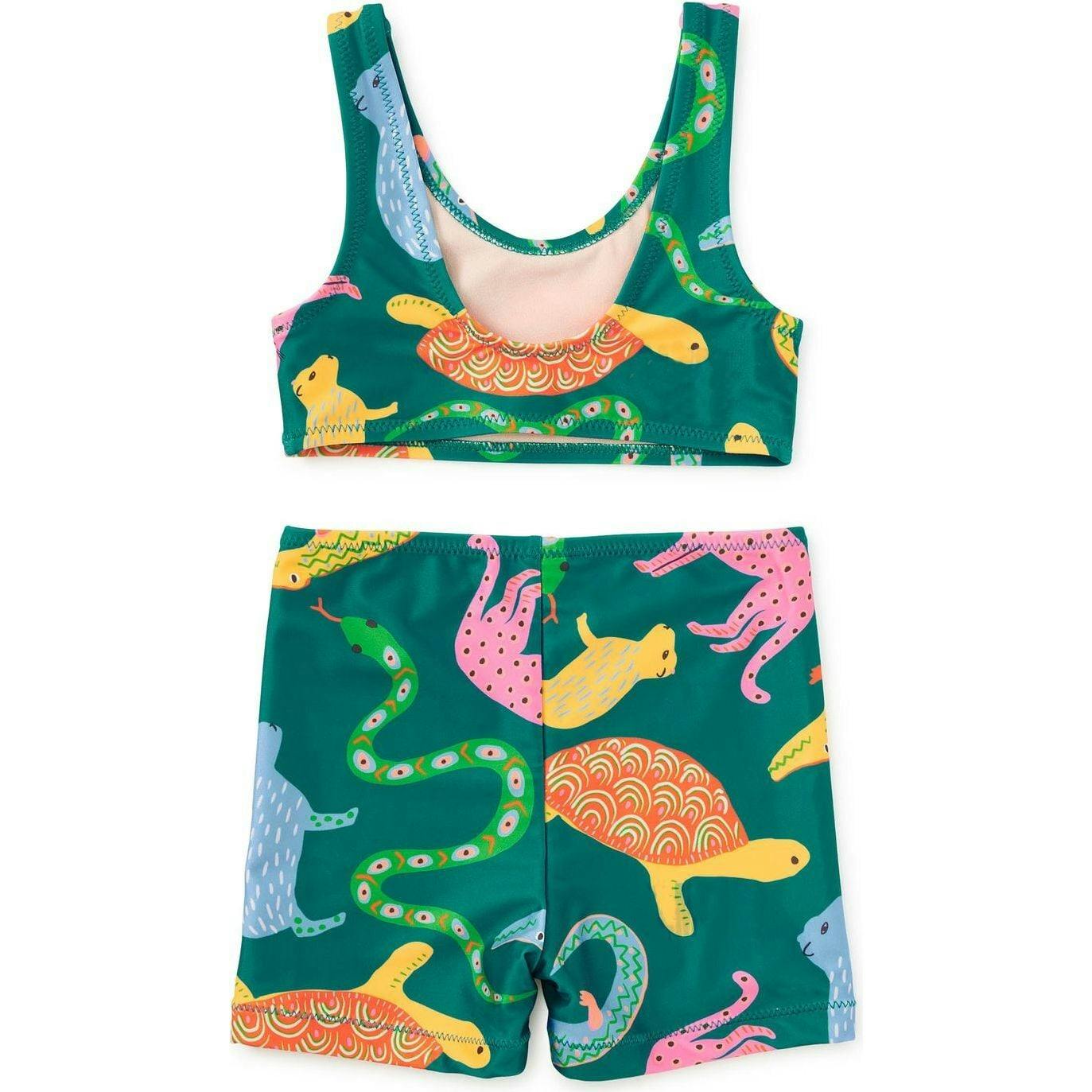 Tankini & Board Shorts Swim Set, Green