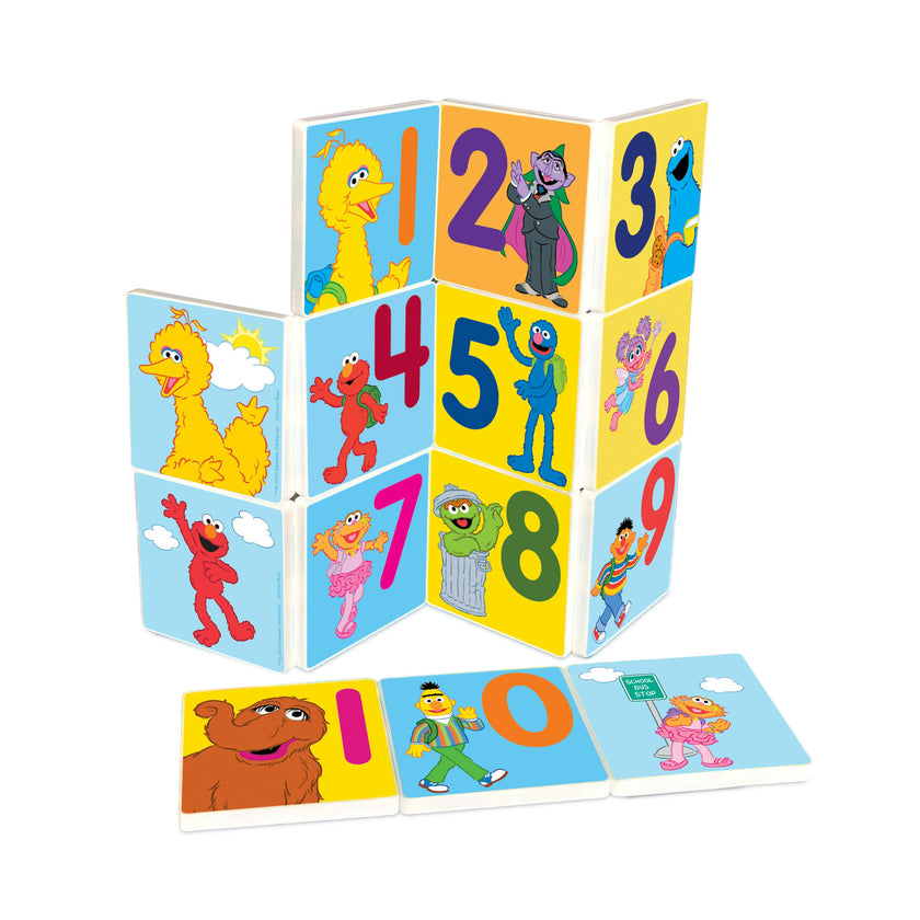 Sesame Street School Bus Magnetic tiles Structures