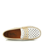 032 Walkers - beige patent with hearts
