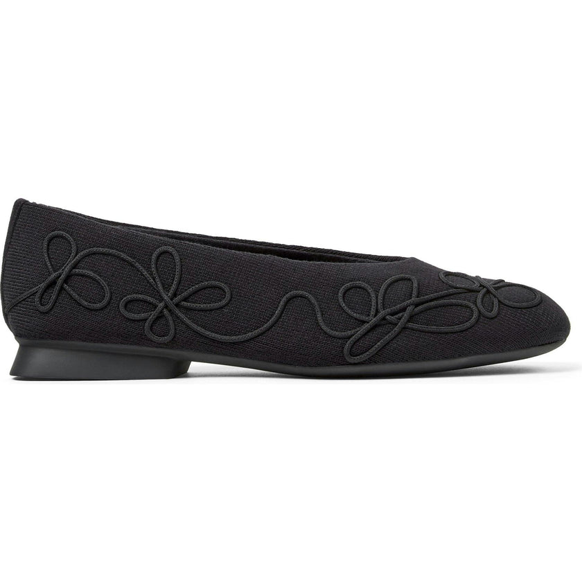 Women's Twins Textile Square Toes Ballerina Shoes