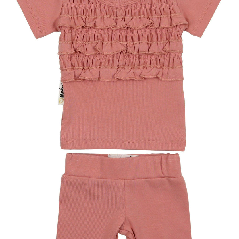 Ruffle Ruched Top & Short Set