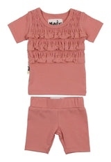 Ruffle Ruched Top & Short Set