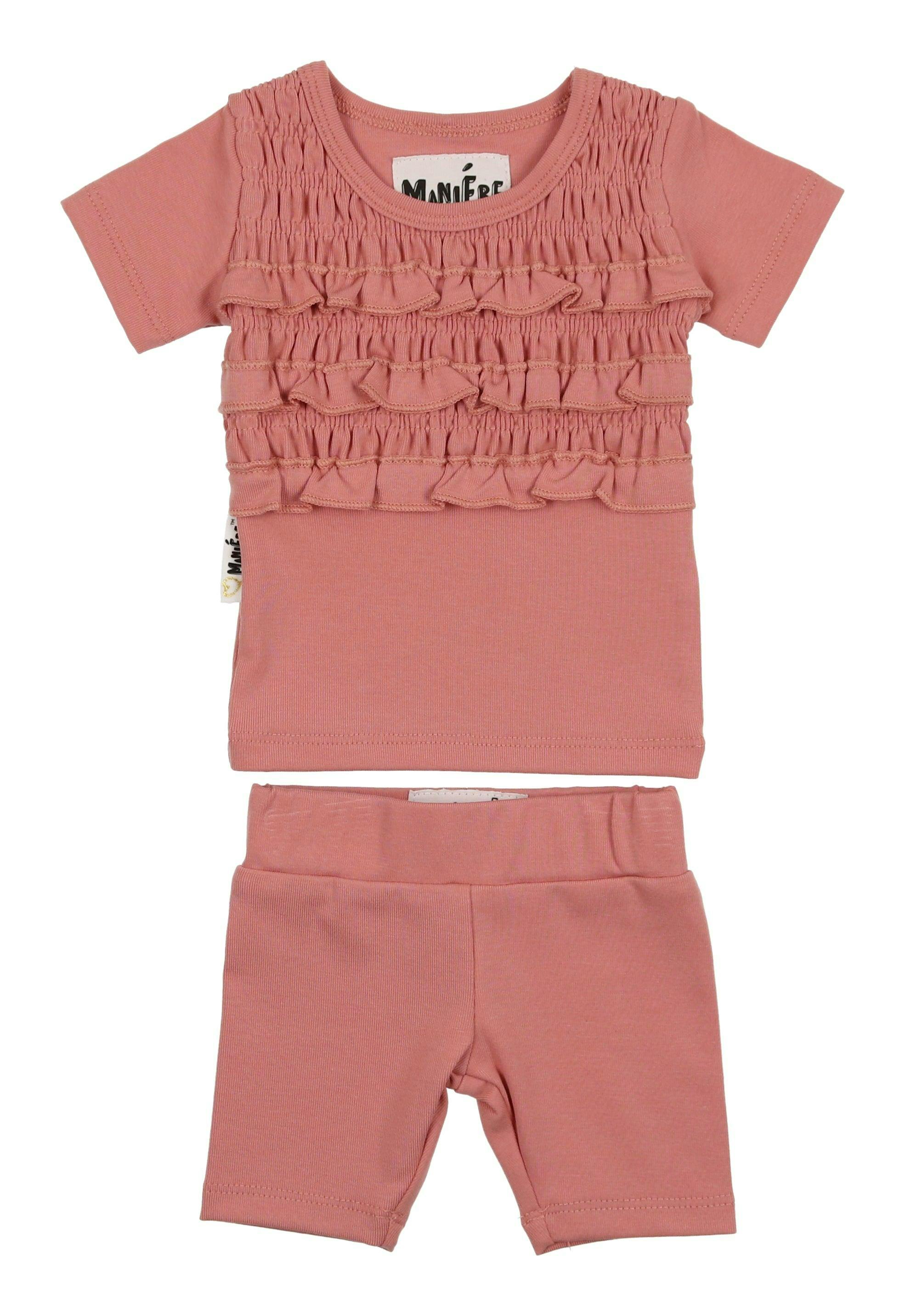 Ruffle Ruched Top & Short Set