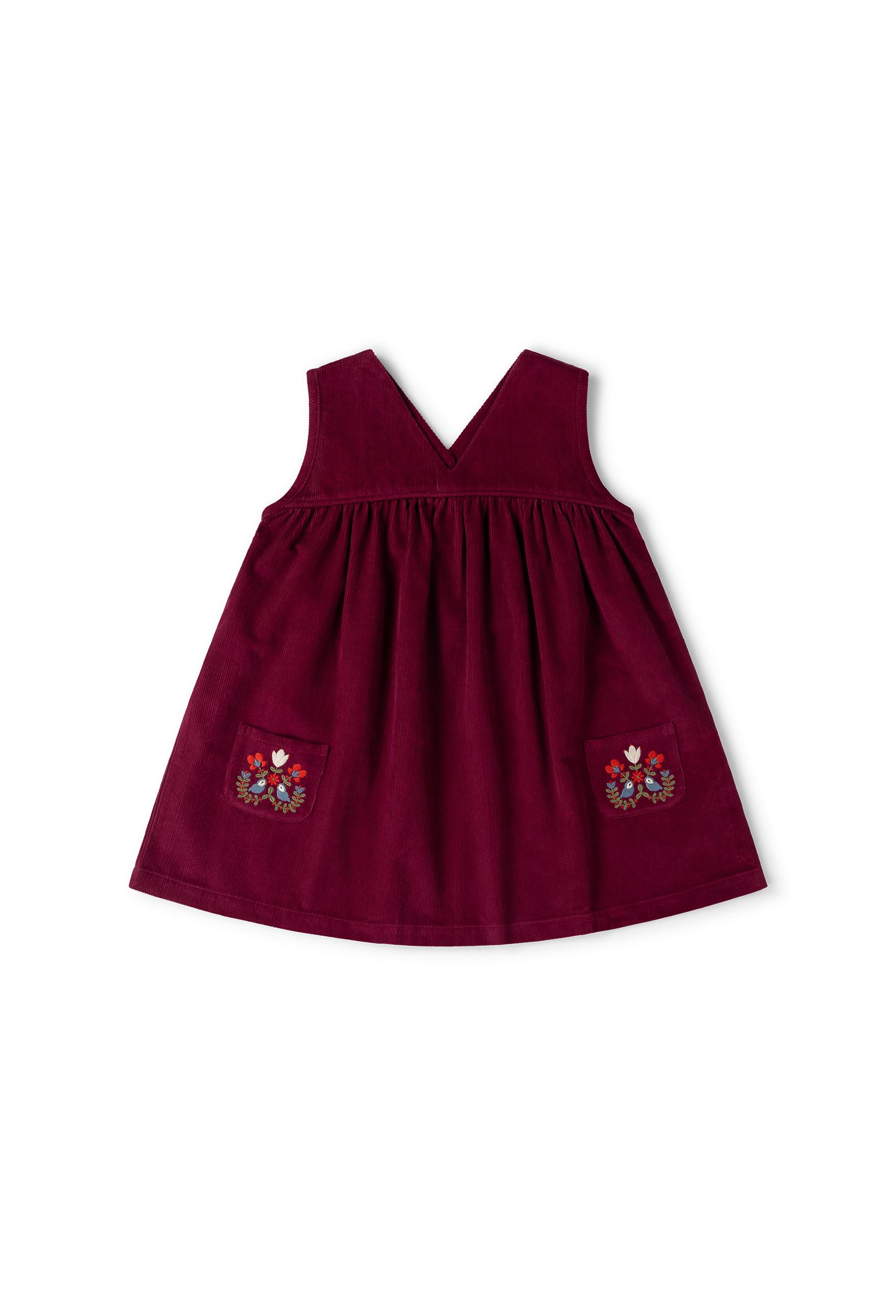 Berry Corduroy Swing Dress, Purple