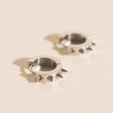 Spiked Chunky Huggie Hoop Earrings