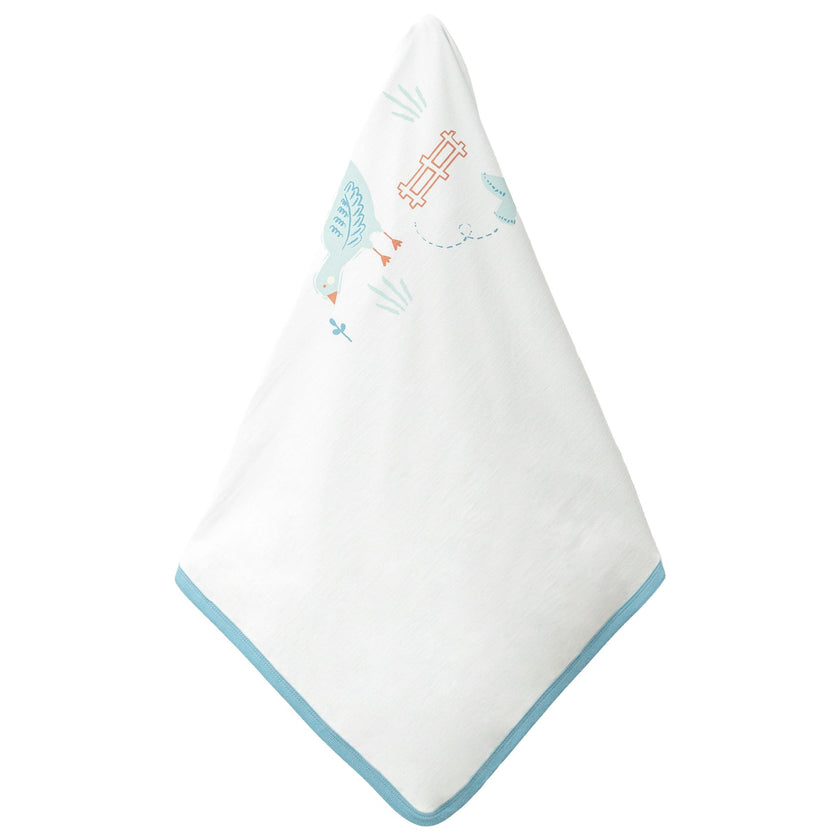 White Nature Graphic Blanket