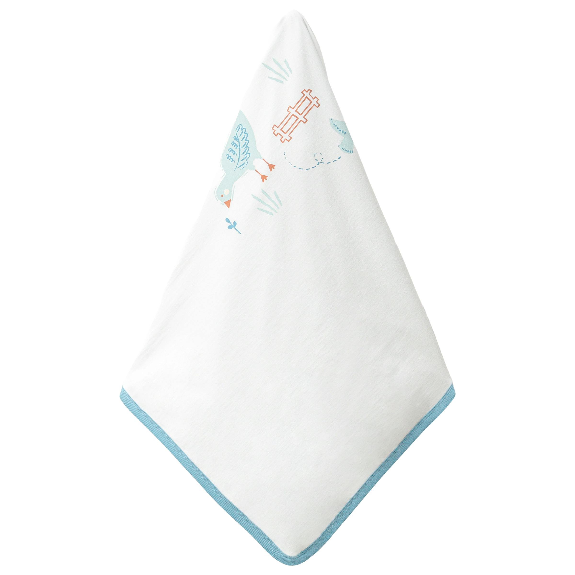 White Nature Graphic Blanket