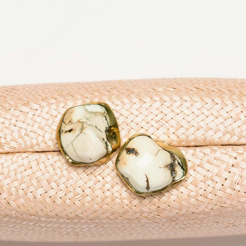 Women's Jen Straw White Stone Clutch Bag