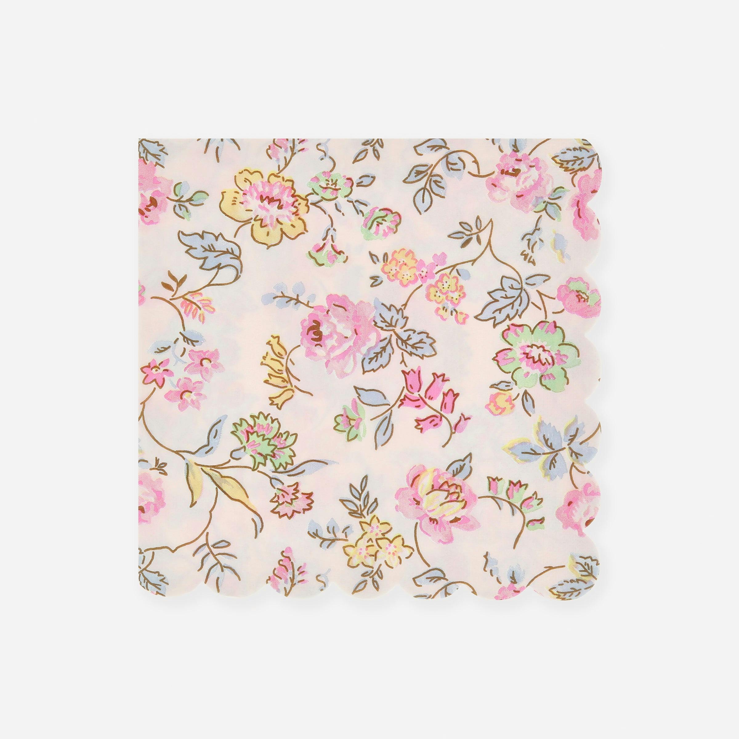 Pink Chintz Large Napkins