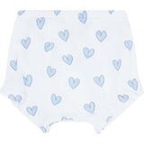 Blue Heart Print Onesie Set