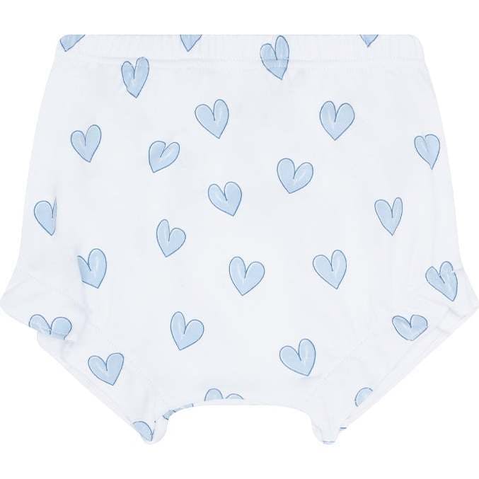 Blue Heart Print Onesie Set
