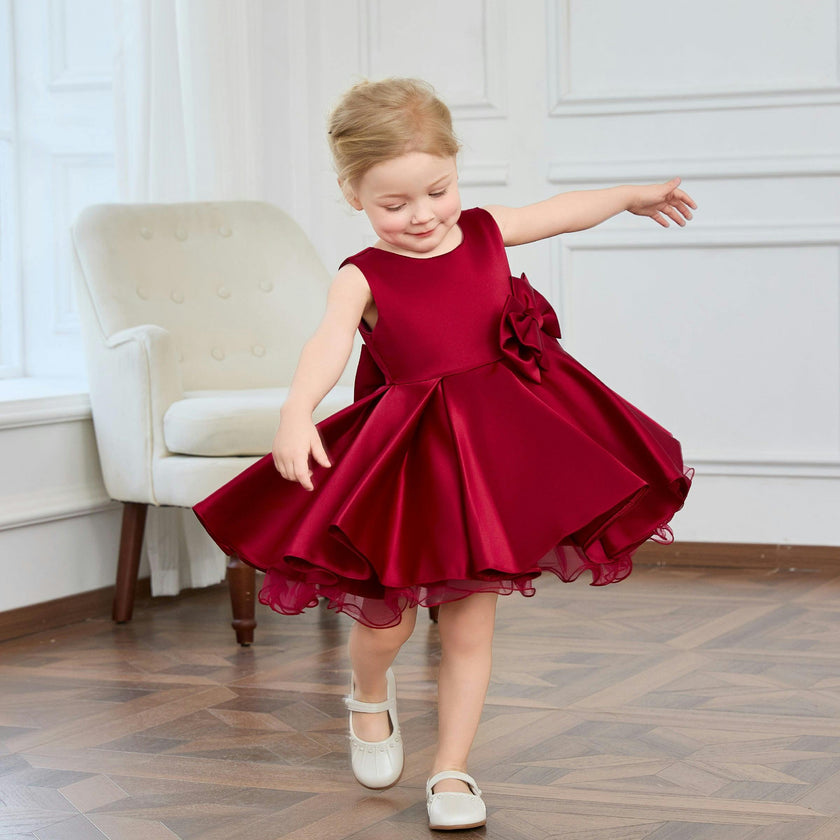 Burgundy Canyonelle Bow Waist Dress