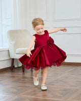 Burgundy Canyonelle Bow Waist Dress