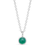Personalized Birthstone Necklace, Sterling Silver