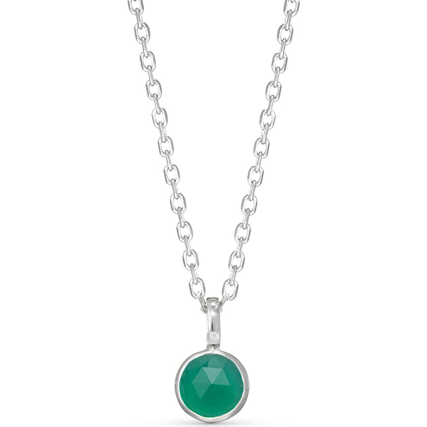 Personalized Birthstone Necklace, Sterling Silver