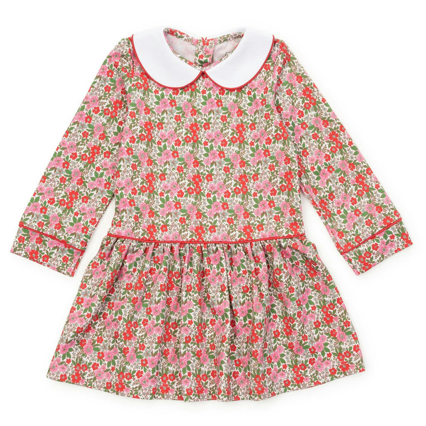 Lillian Girls' Dress - Floral Noel