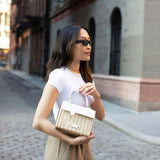 Mini Insulated Hand-Woven Wicker Lunchbox