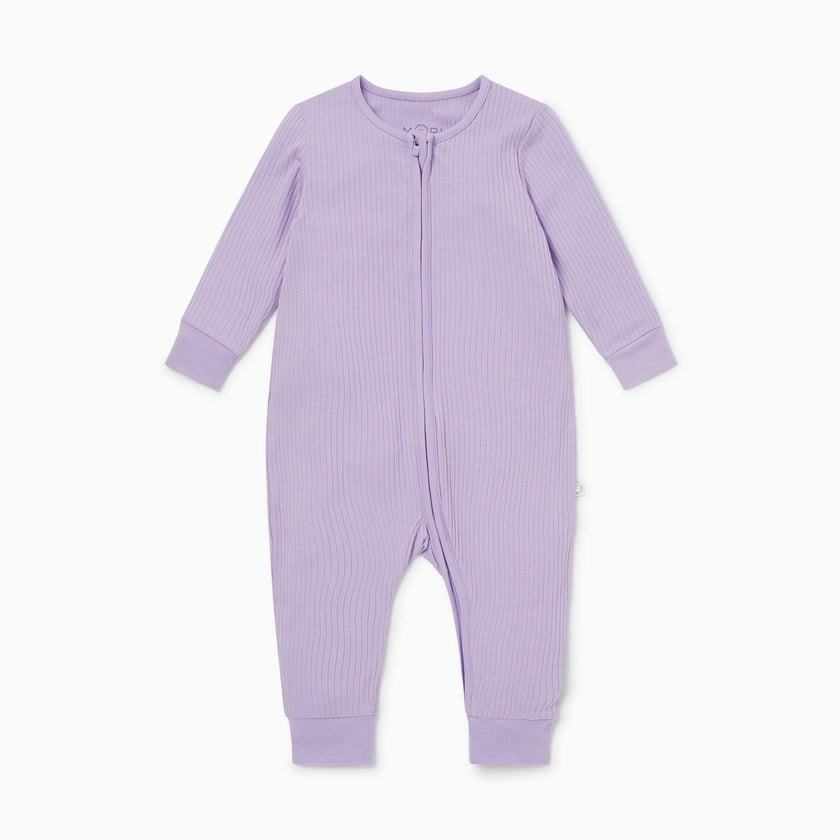 Lilac Ribbed Clever Zip Snug Fit Pajamas