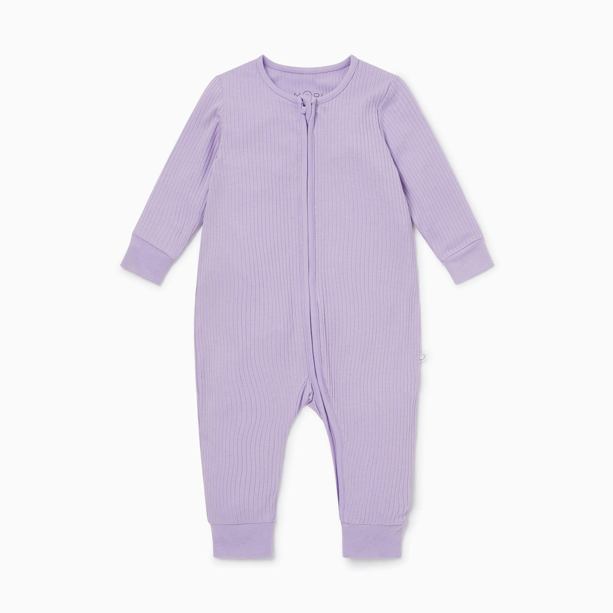 Lilac Ribbed Clever Zip Snug Fit Pajamas