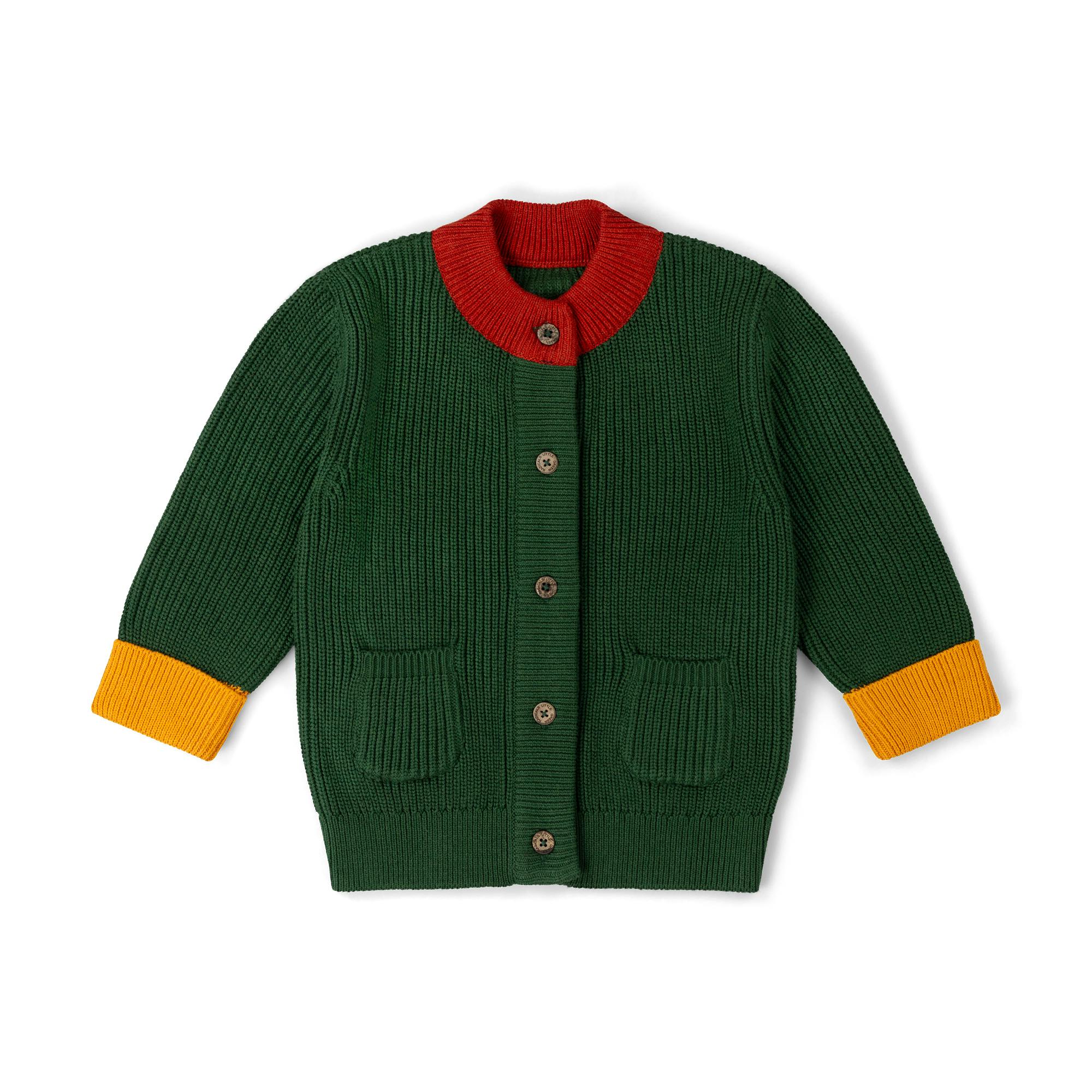 Olive Green Snuggly Knitted Cardigan, Green