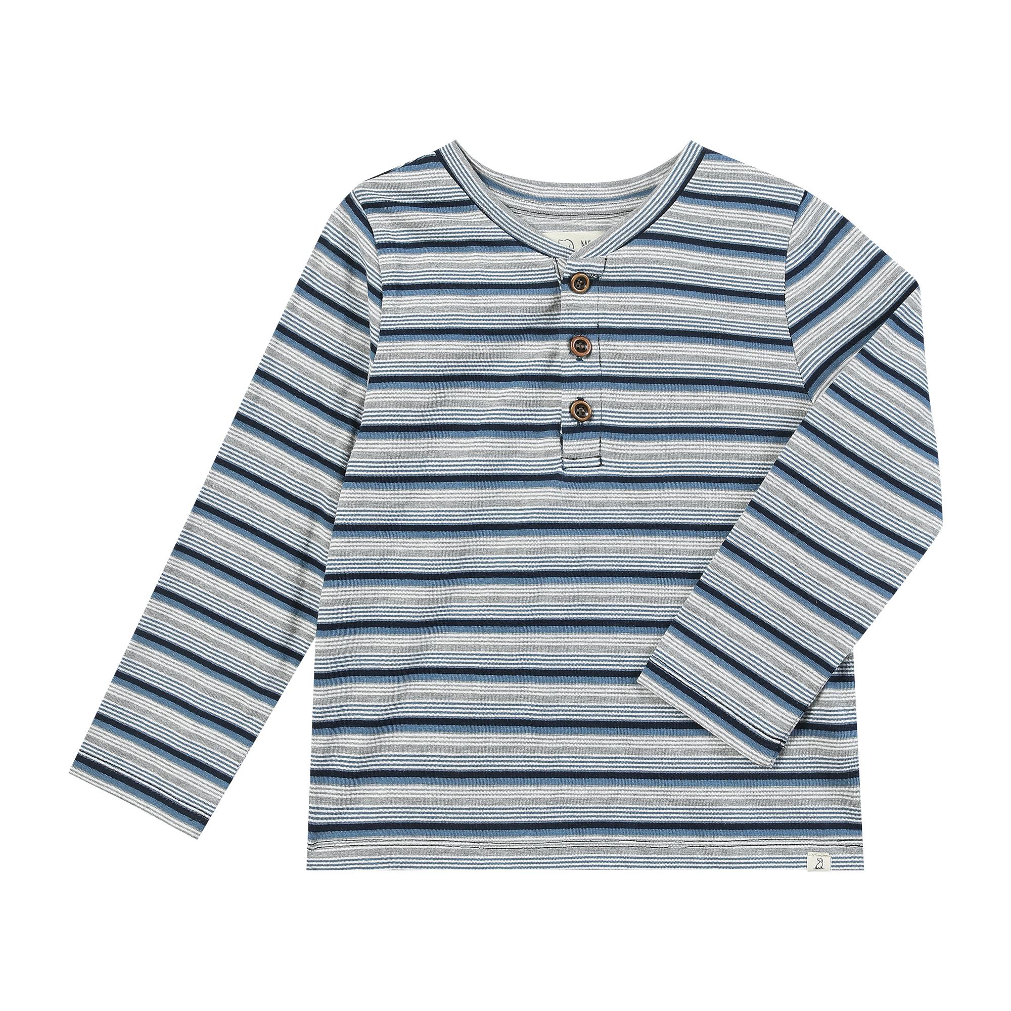 ADAMS China/Navy Multi Stripe Henley