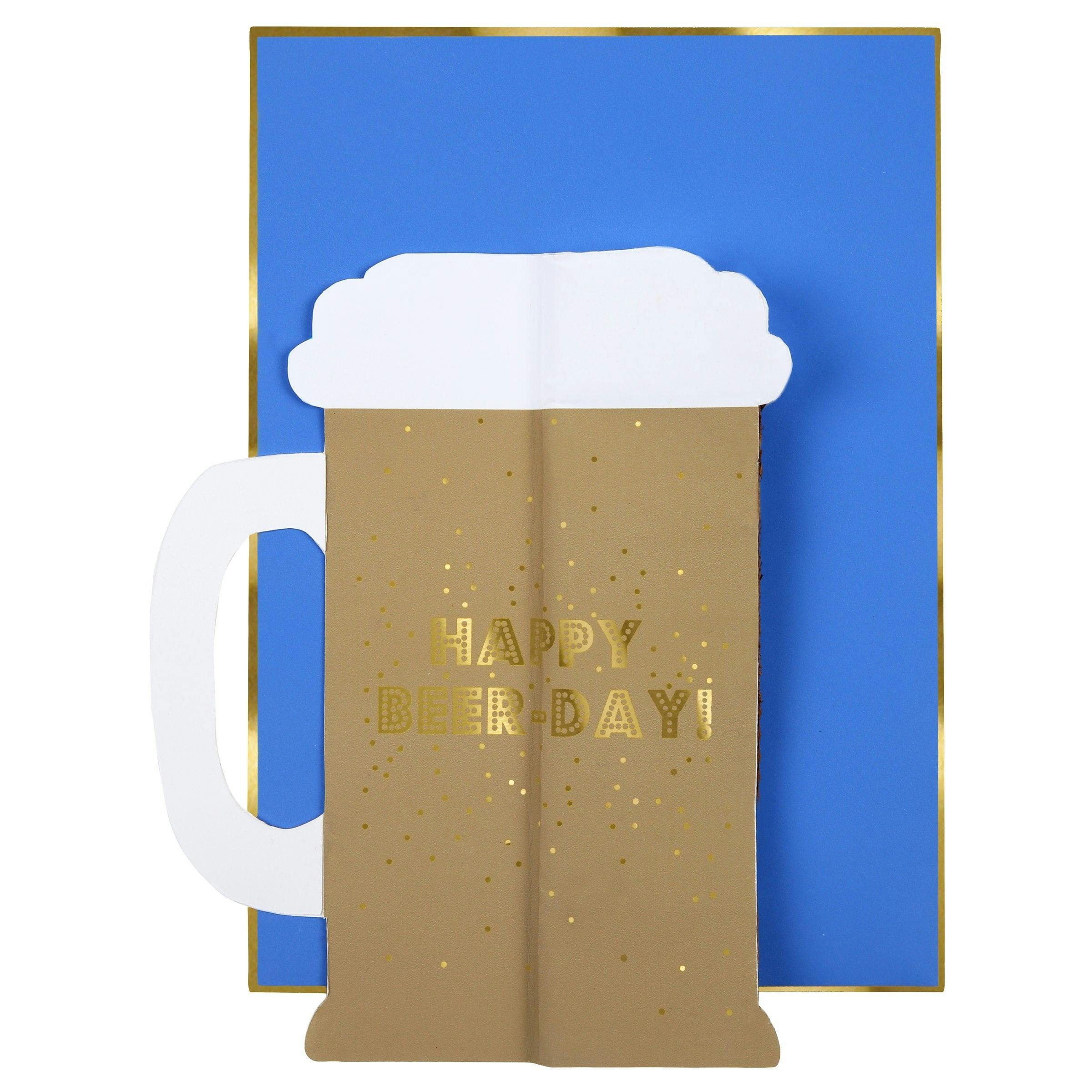 Happy Beerday Honeycomb Birthday Card