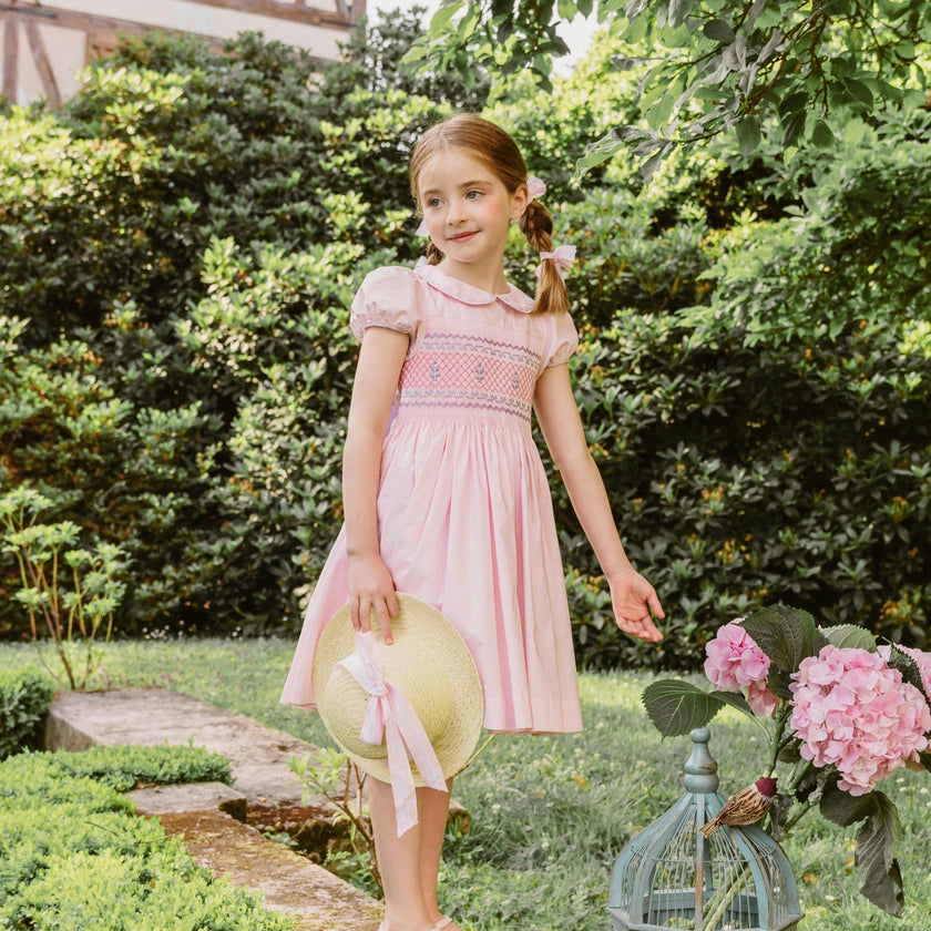 Princess Charlotte Heirloom Pink Smocked Dress