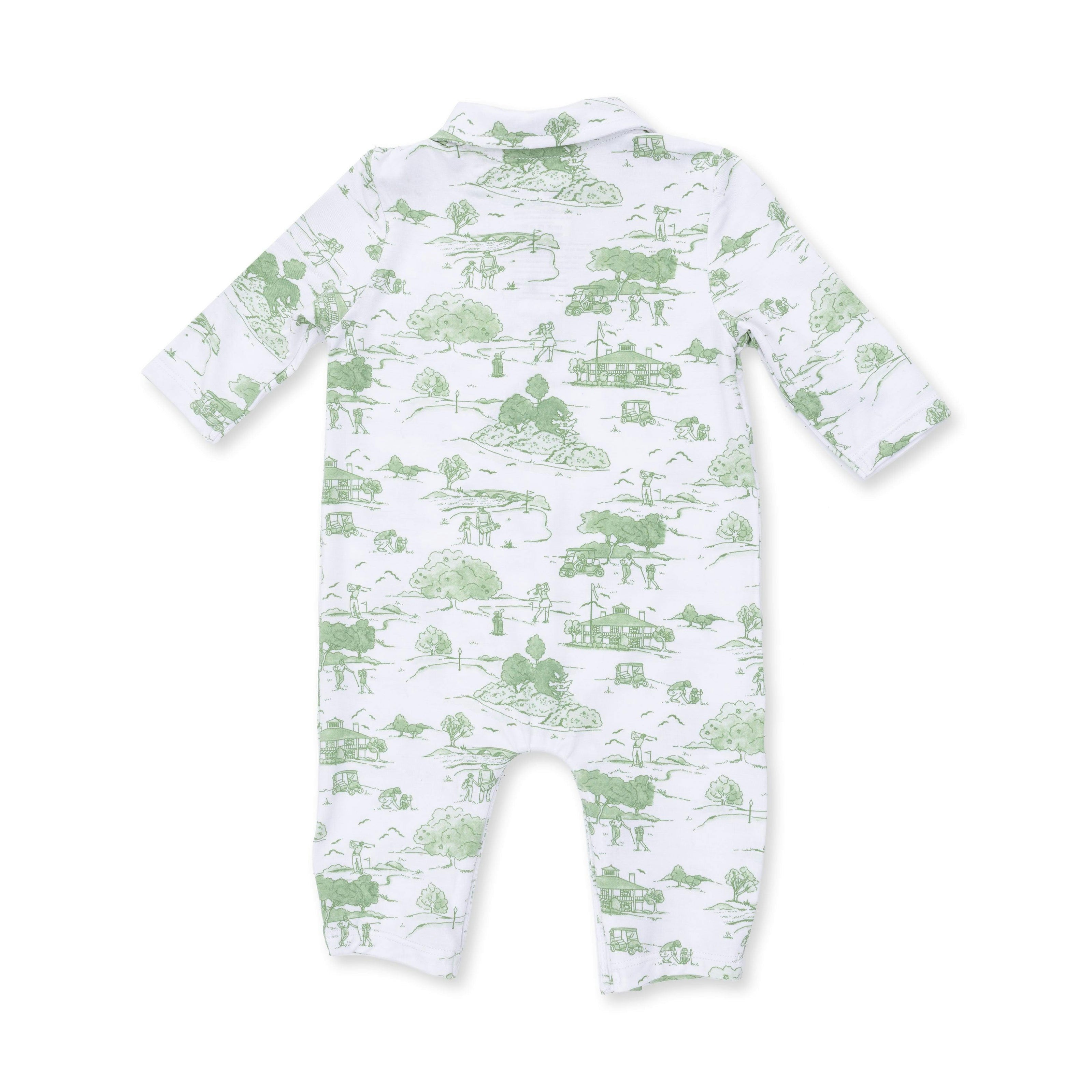 Golf Toile Green - Polo Romper