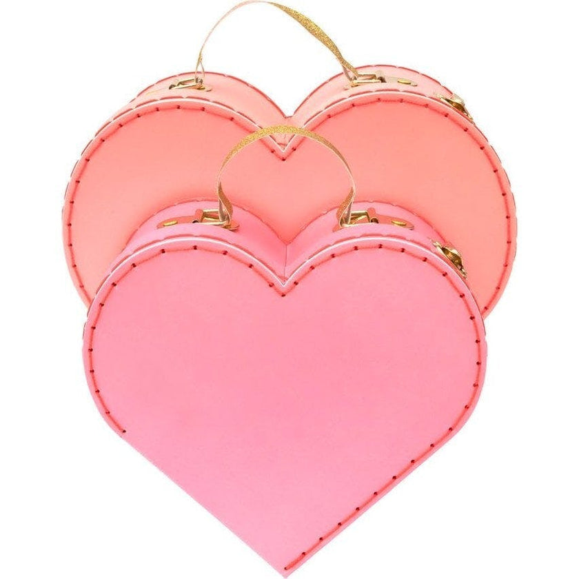 Pink Heart Suitcases