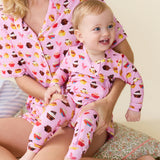 Baby Bamboo Romper - Pink Cupcakes