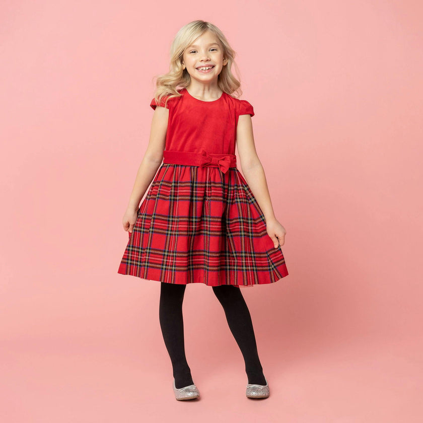 Diana Velvet & Tartan Party Dress