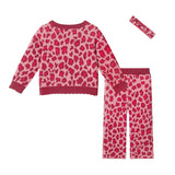 Infant Girls 3-Piece Sweater Set | Pink Leopard
