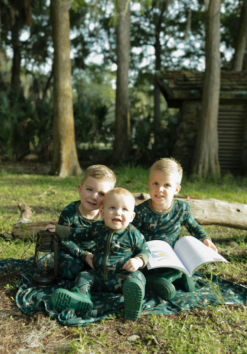 Midnight Forest Bamboo Convertible Footie Romper
