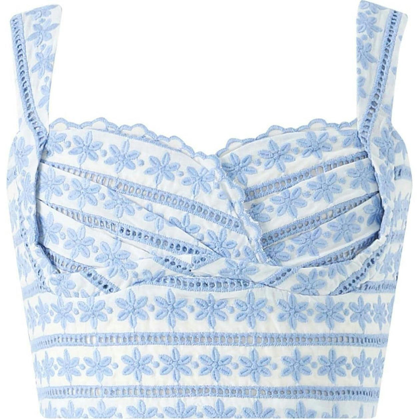 Odessa Frill Embroidered Top