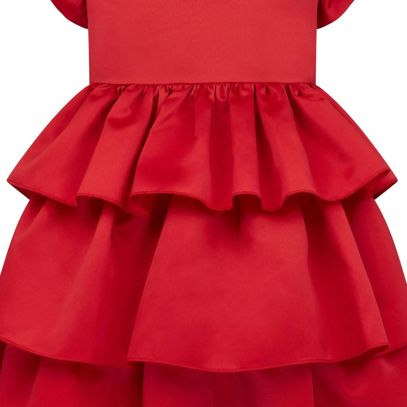 Scarlett Satin Frill Party Dress