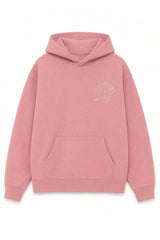 Lea Rose Pink French Terry Oversized Hoodie - Low Key