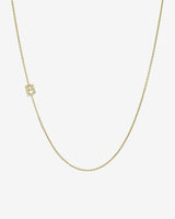 Mini Diamond Asymmetrical Initial Necklace