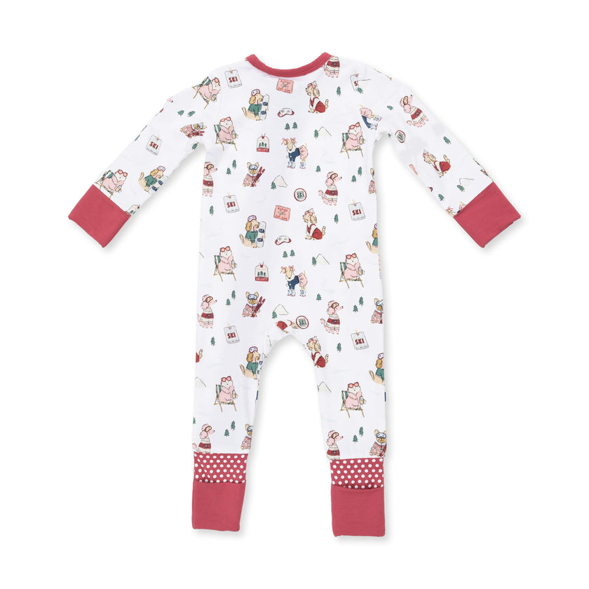 Winter Sports Dogs Pink - Convertible Romper