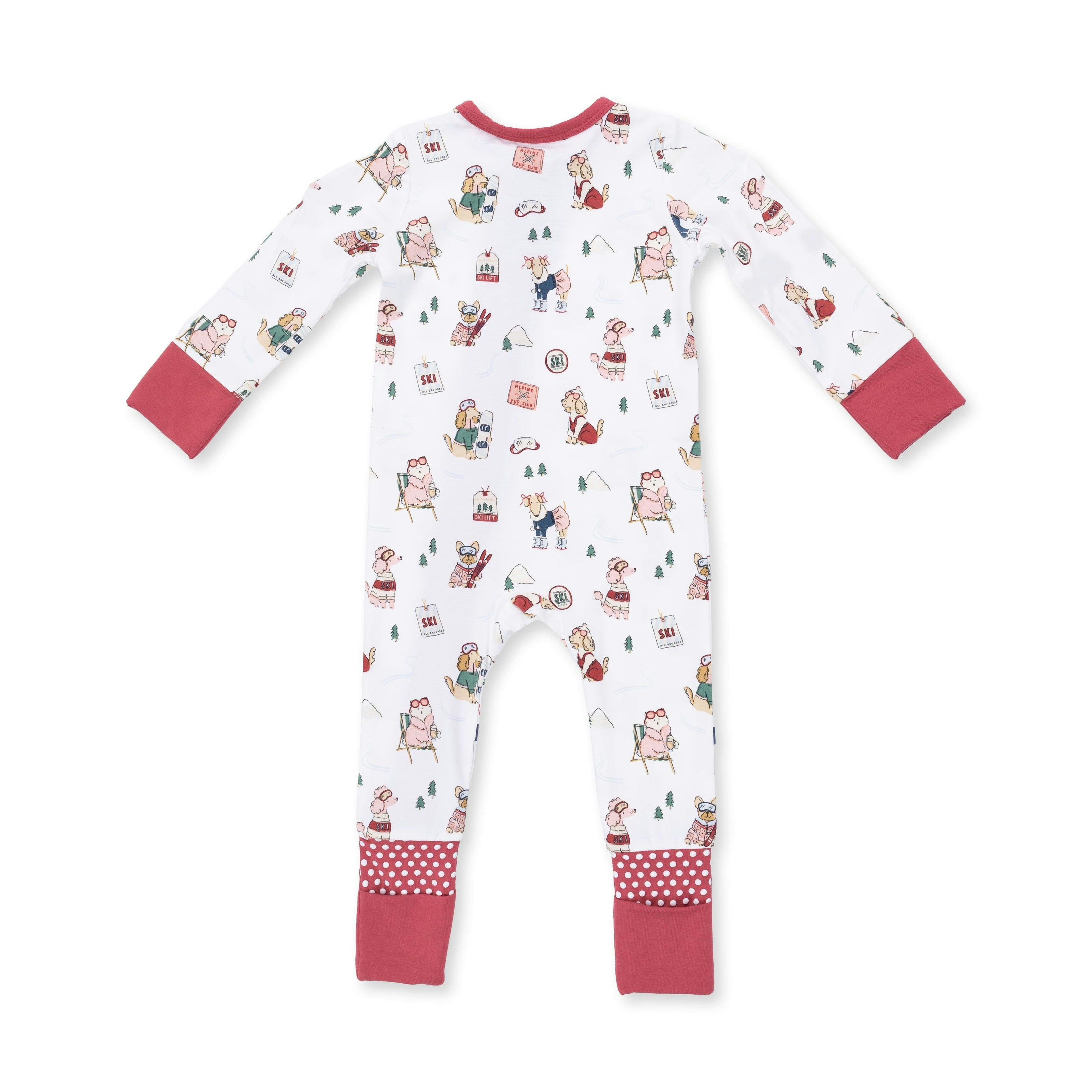 Winter Sports Dogs Pink - Convertible Romper