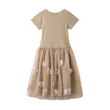 Brown Cyrusila Sequin Heart Tulle Dress
