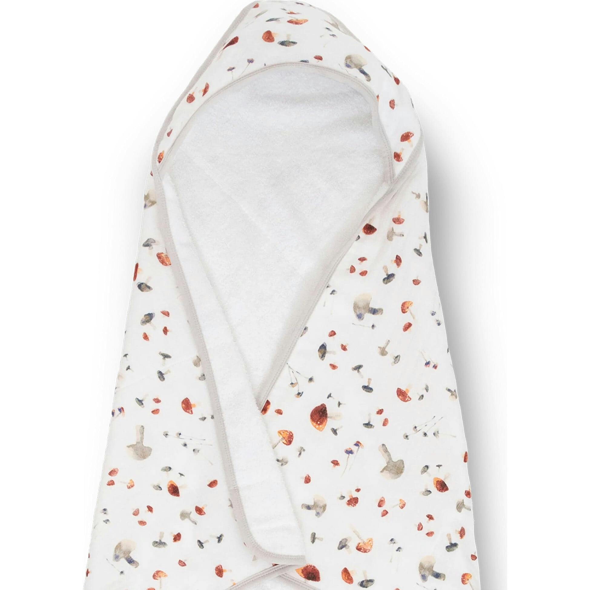 Infant Hooded Towel - Mushrooms