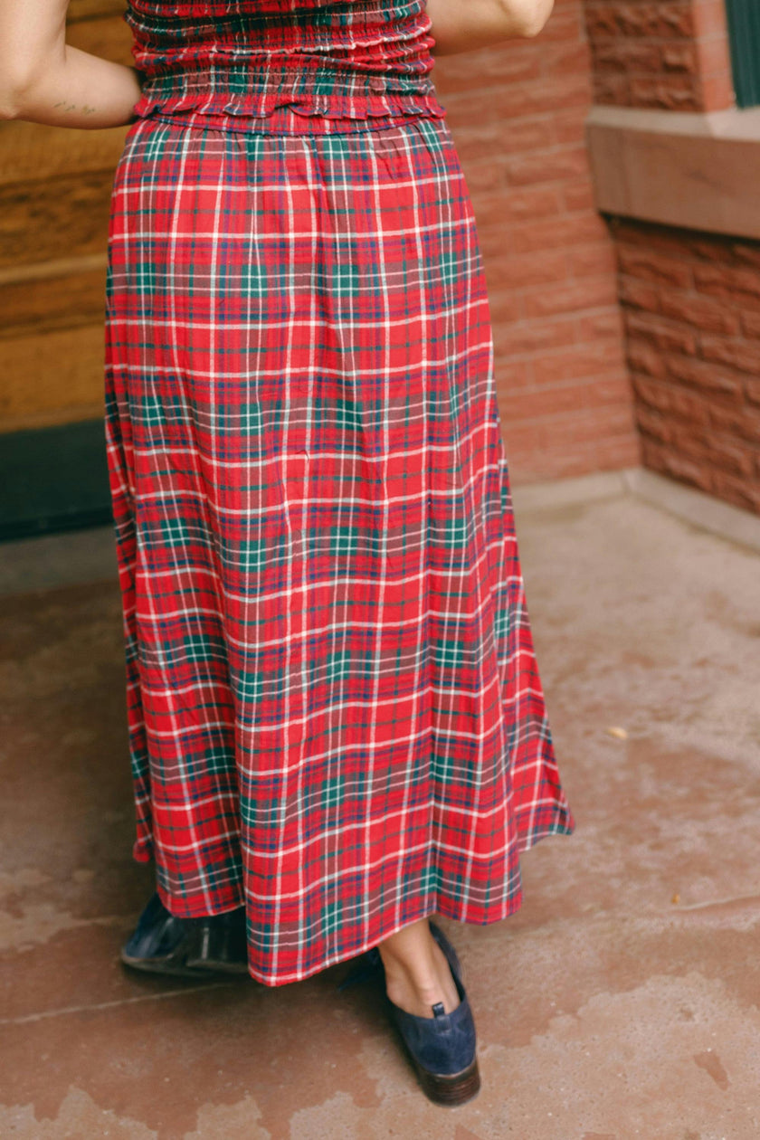 Ana Skirt in Christmas Cheer Plaid