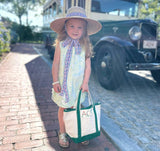 Buttercup Little Girl’s Hat - Vintage Periwinkle Ribbon