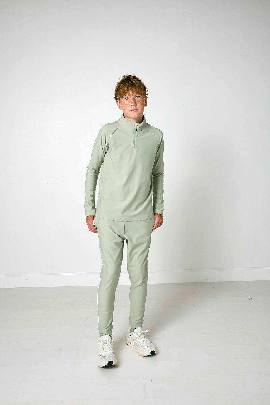sage retro half-zip