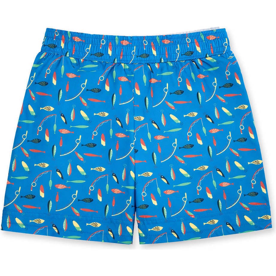 Fishing Lure Print Swim Trunk