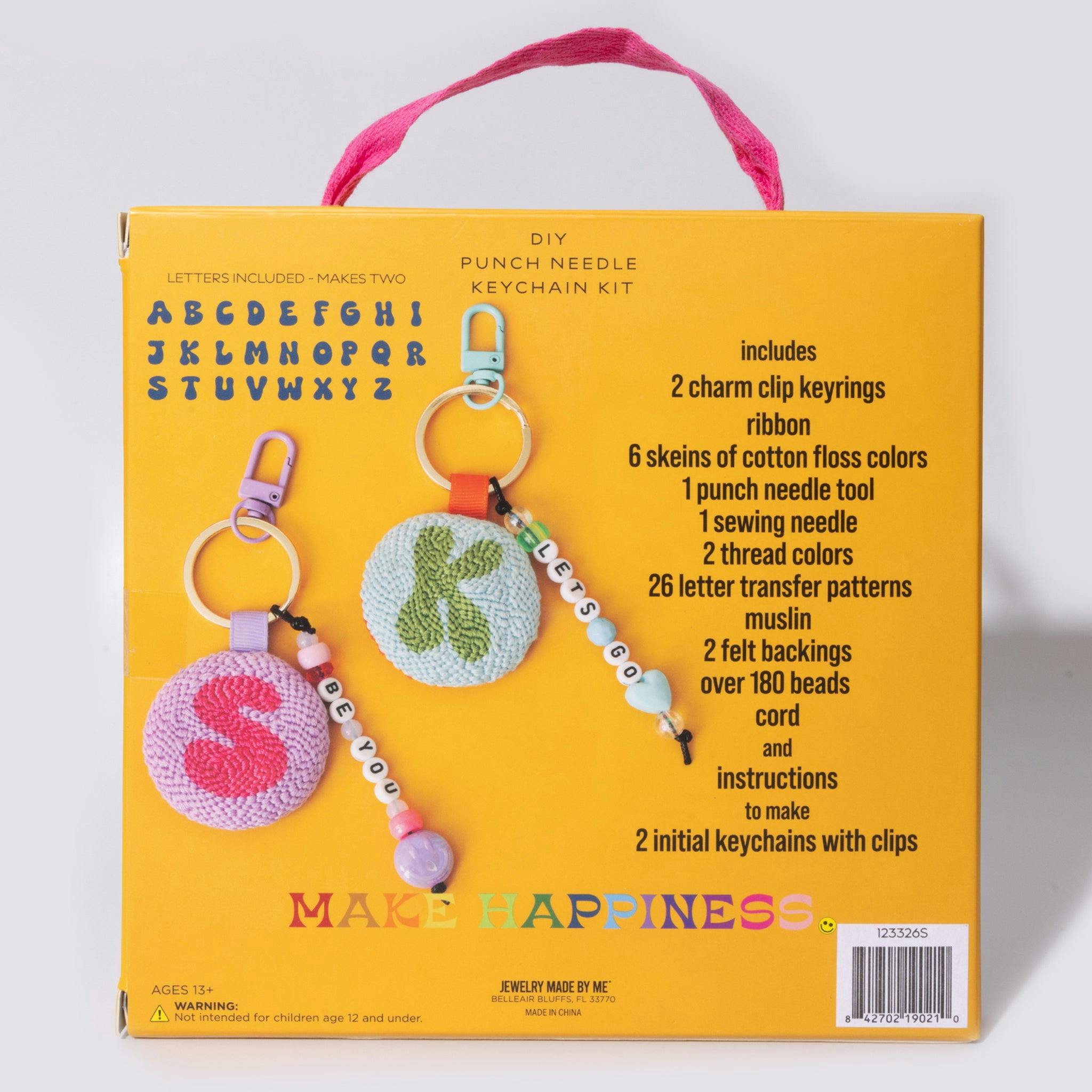 Monogram Punch Needle Keychain Kit