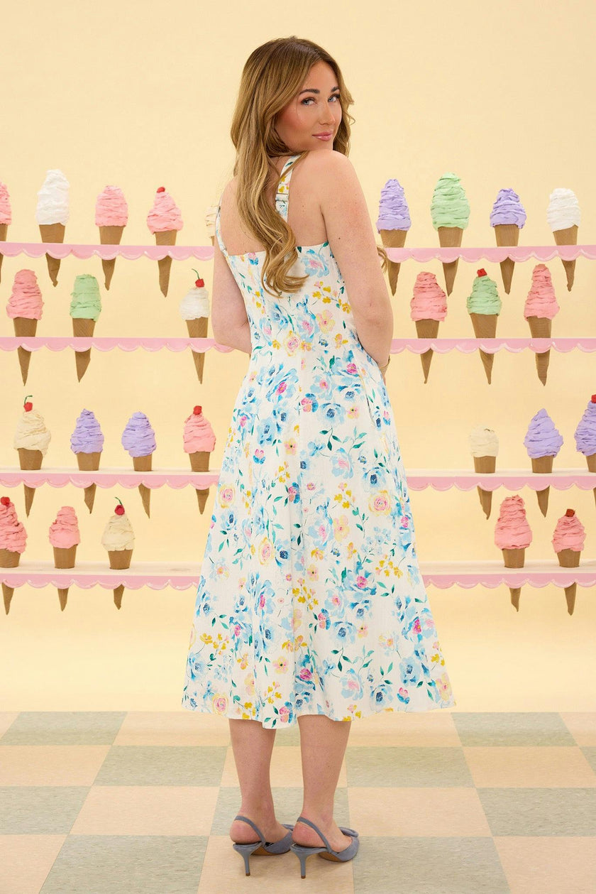 Petal Dress in Blue Bouquet