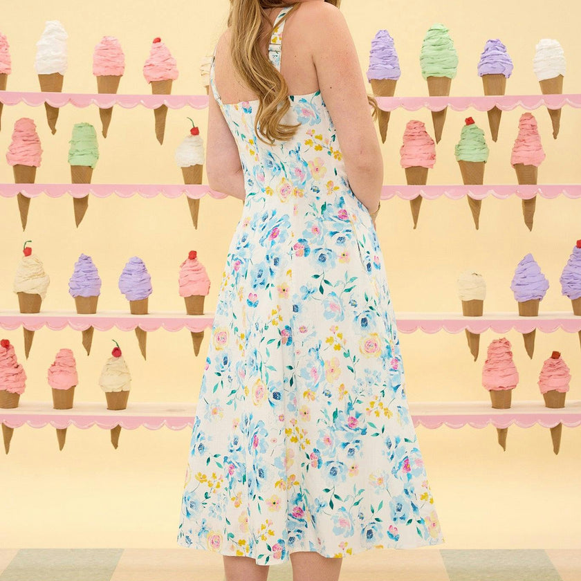 Petal Dress in Blue Bouquet