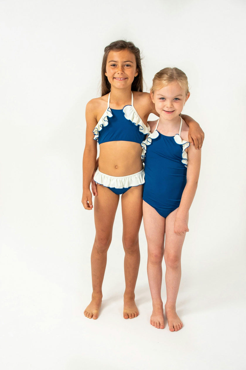 Leila Bikini Night Blue And Ivory