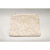 Timeless Floral Ruffle Zipper Pouch | Lemon Blossoms